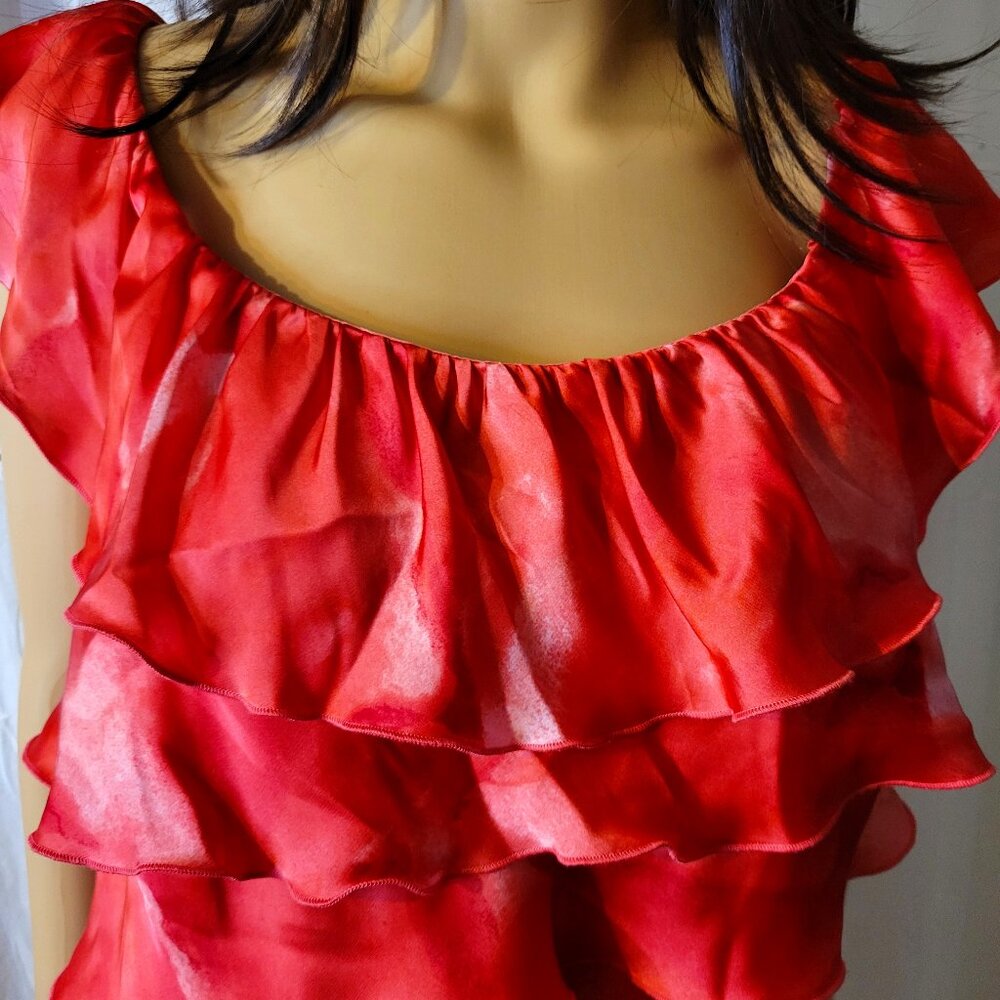 White House Black Market Coral Sleeveless Shirt